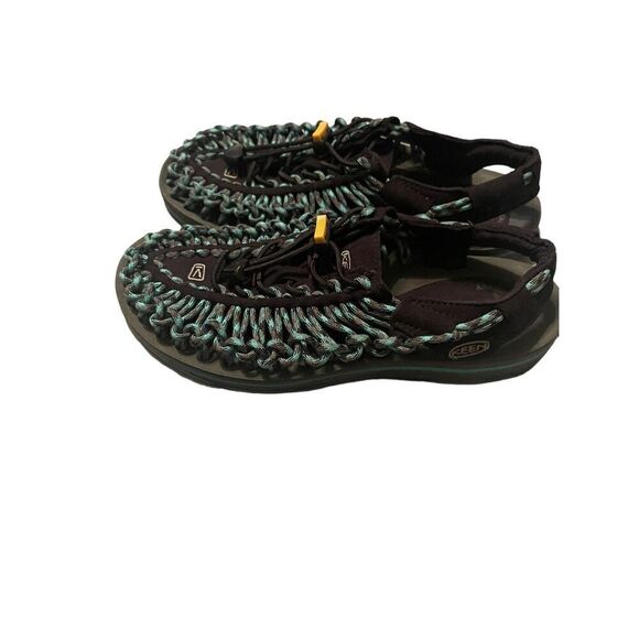 Keen Uneek Women's Blue & Black Woven Paracord Water Sandal Flat Size 6.5 - Picture 3 of 10